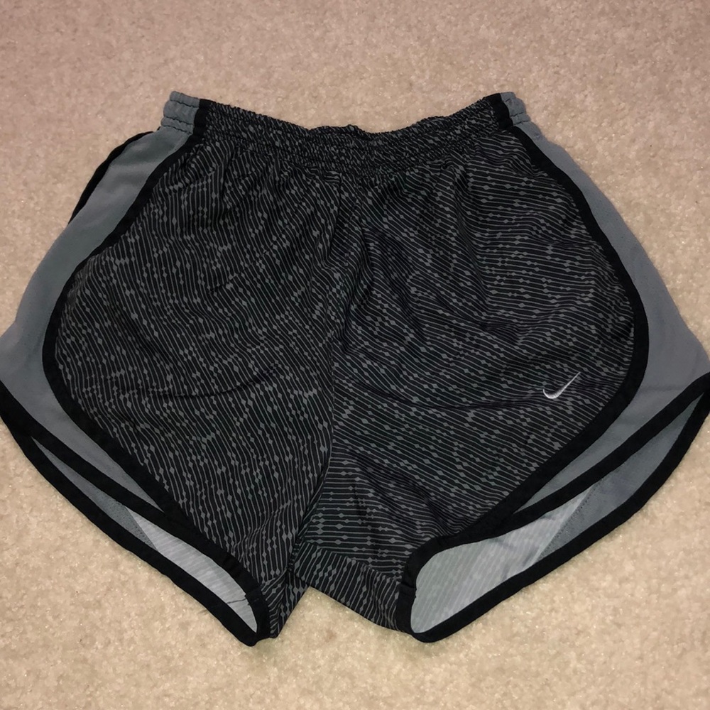 grey and black nike shorts